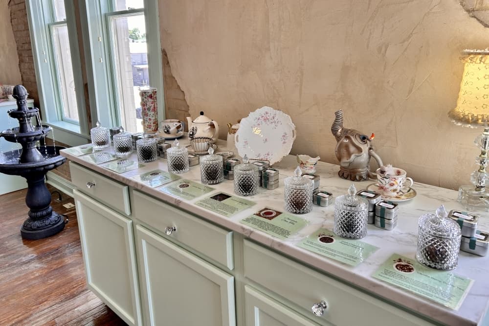 A selection of loose leaf teas to sample. (Shaheryar Khan/Community Impact)