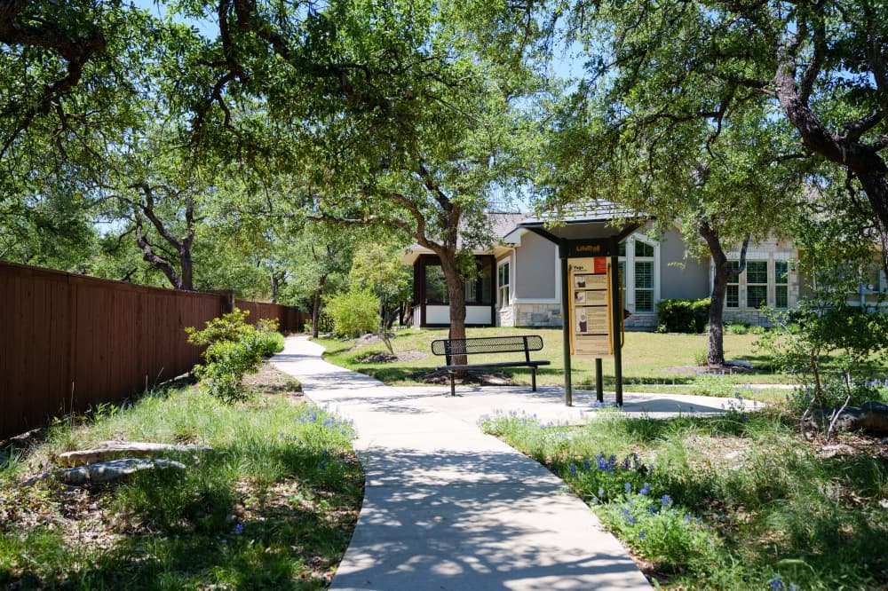 The therapeutic benefits of nature, outdoor walking trails at The Wesleyan