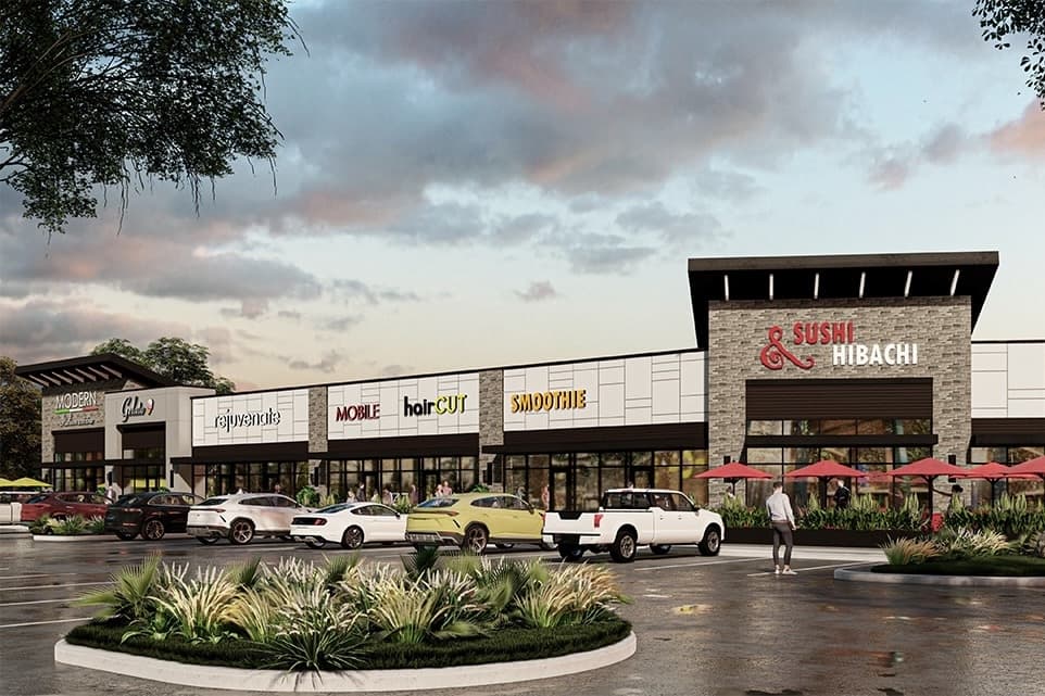 rendering of shopping center