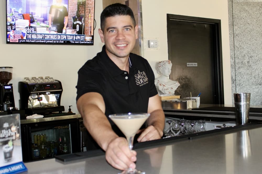 Owner with martini