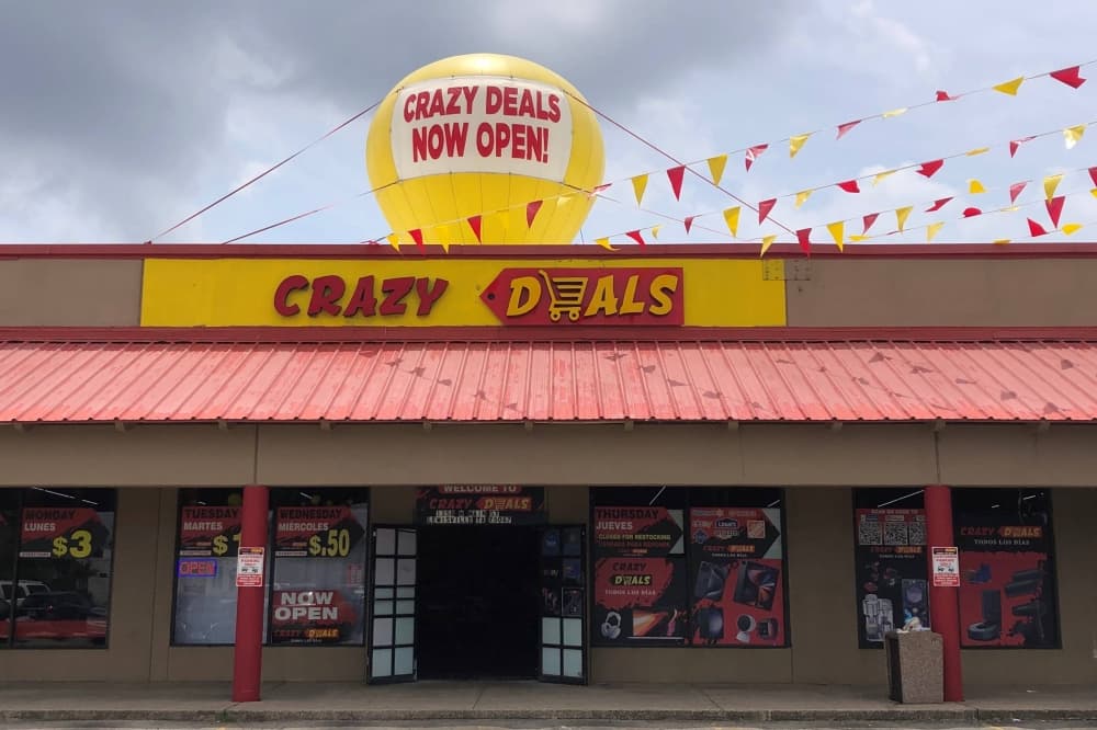 Crazy Deals offers discounted items in Lewisville
