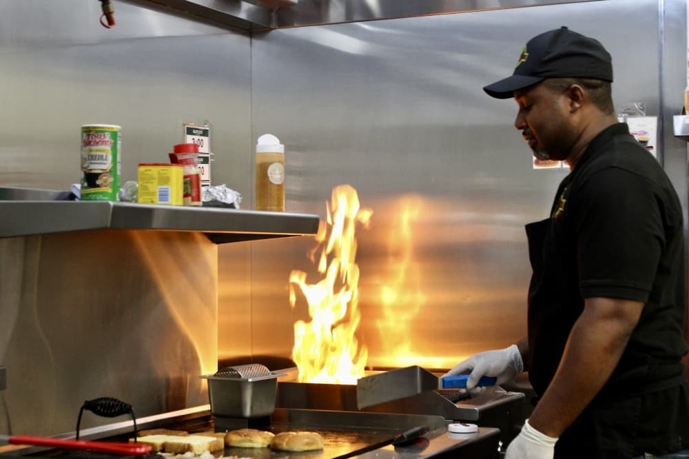 Good Eatz restaurant owner LaTroy Johnson said he learned his cooking skills from his father and grandfather. (Jovanna Aguilar/ Community Impact)