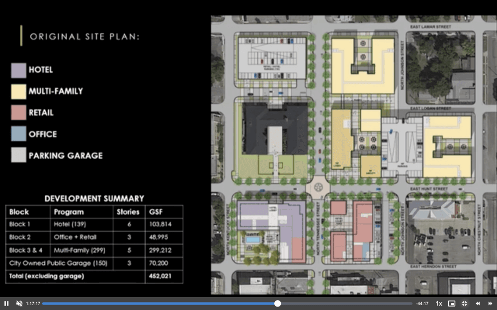 Original site plan slide