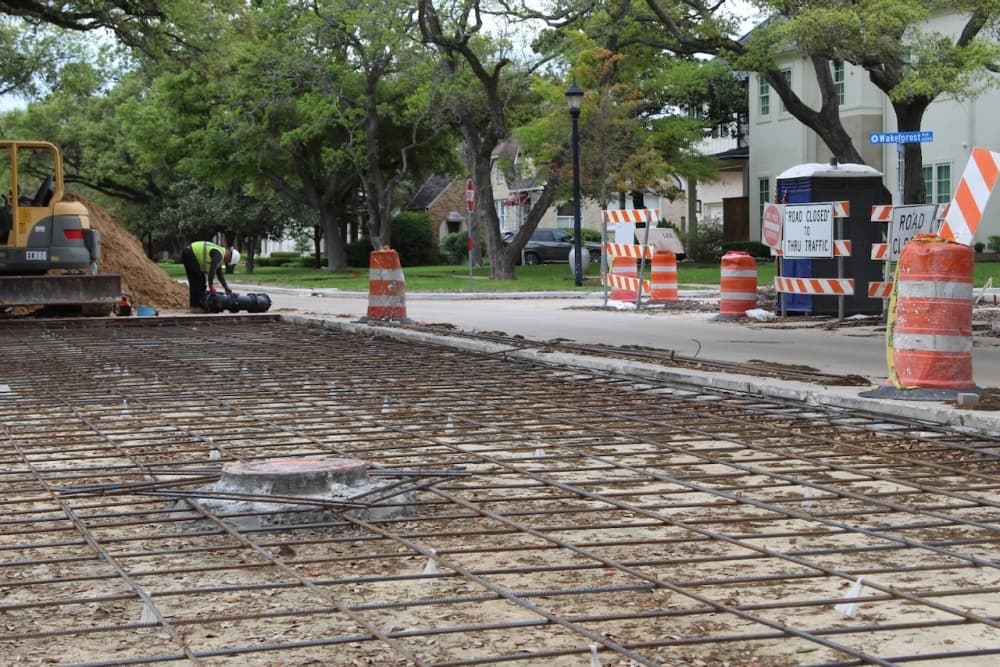 Road work continues on West University Place’s east side drainage project