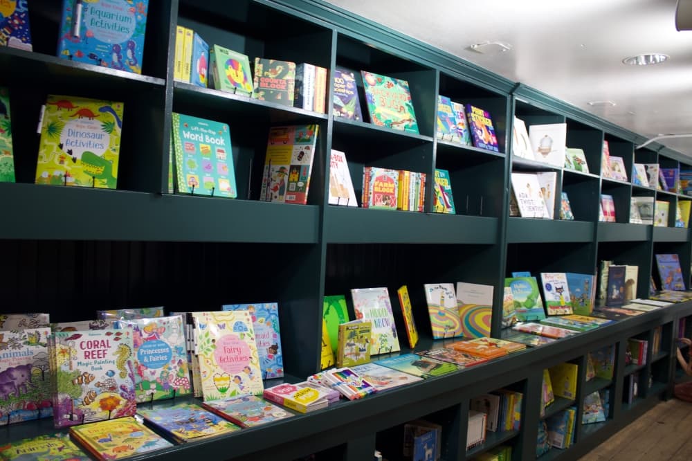 Books on a shelf