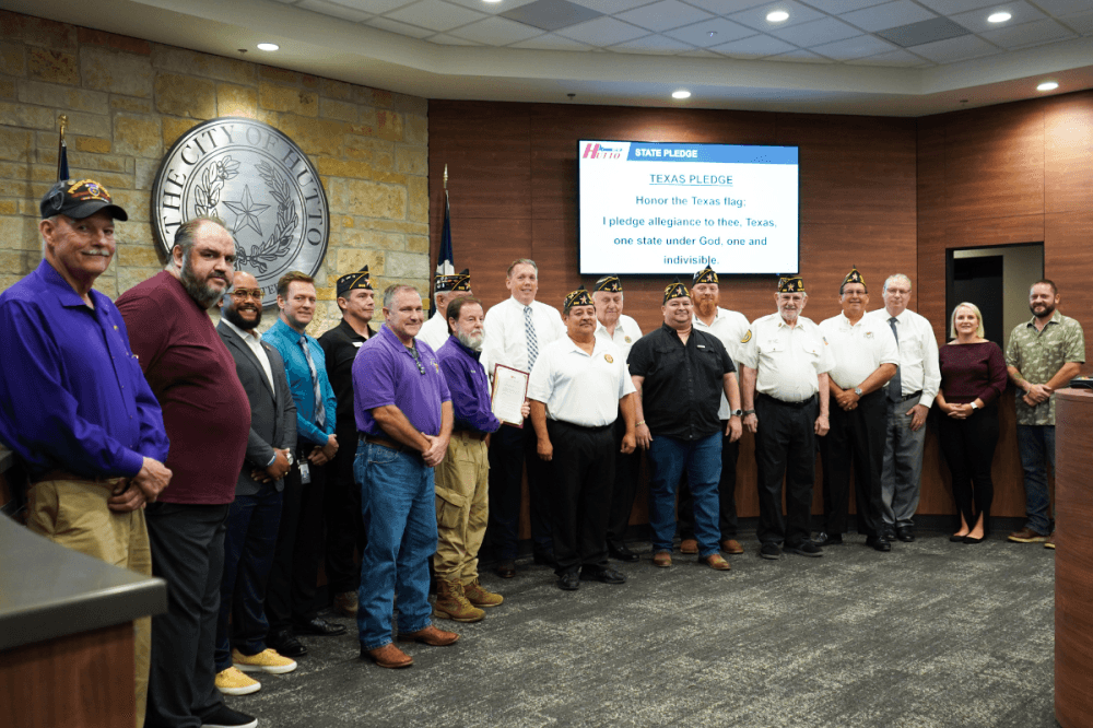 Hutto recognized as Purple Heart city