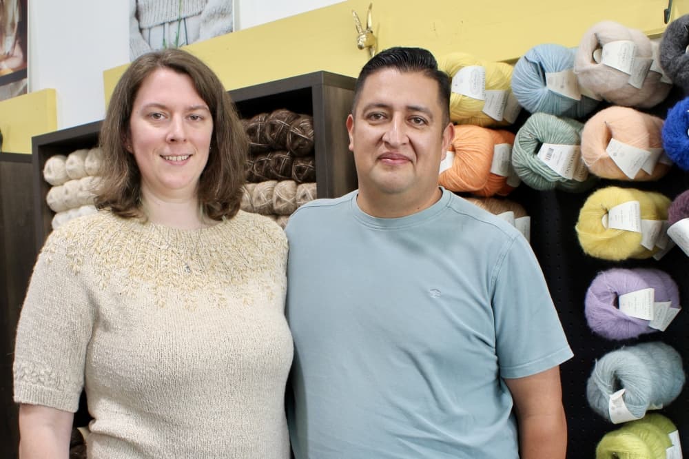 co-owners at shop 