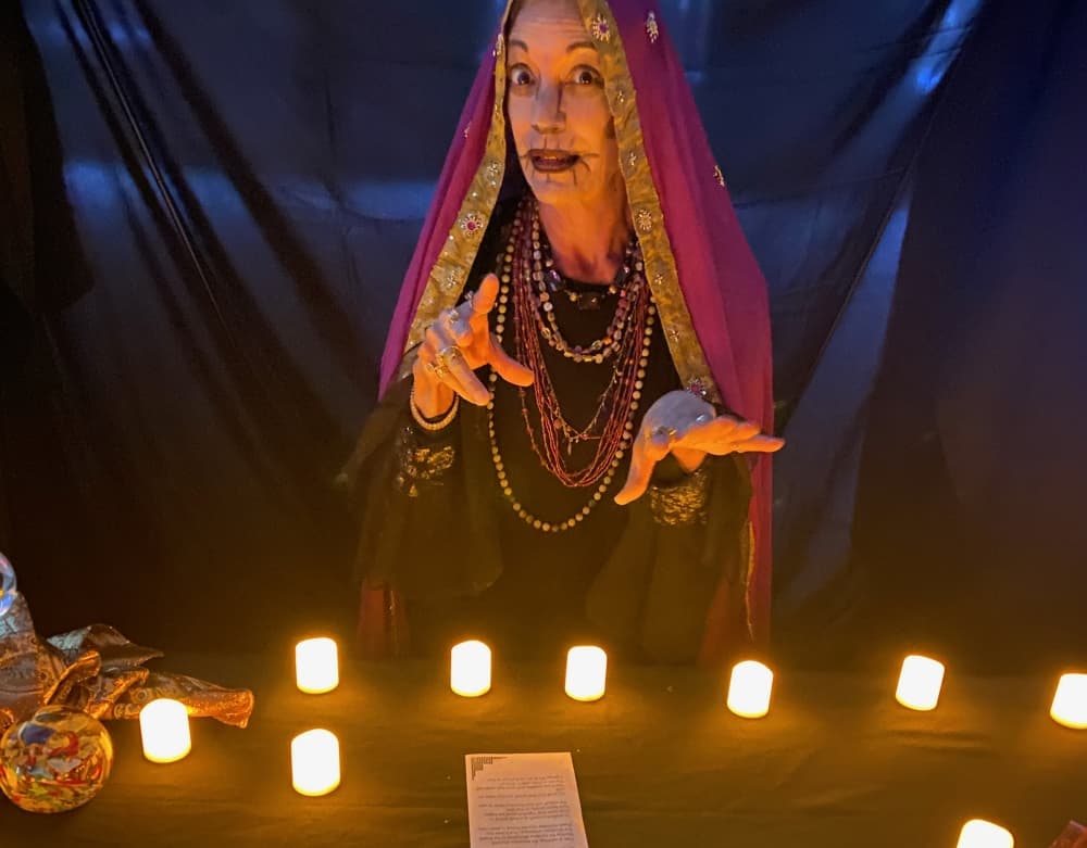 Library Assistant Angela Rovetto played the "Oracle" during Camp Half-Blood, based on the Percy Jackson books by Rick Riordan. (Courtesy Bee Cave Public Library)