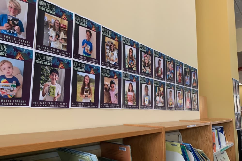 The library’s Wall of Honor for 2024 showcases readers who logged over 500 minutes.  (Courtesy Bee Cave Public Library)