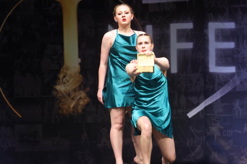 two students dancing