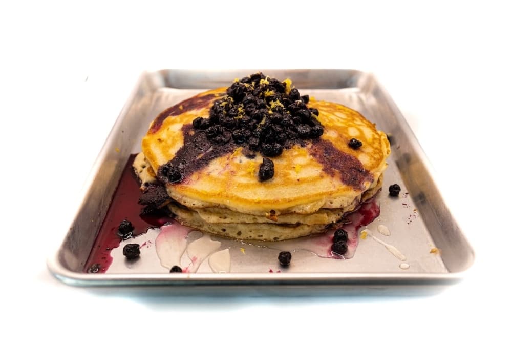 Photo shows pancakes.