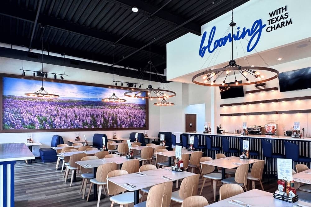 Interior of a restaurant. 