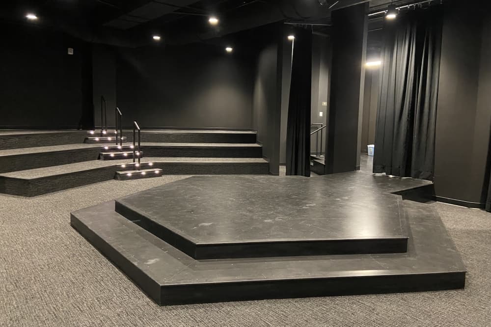 The inside of a theater