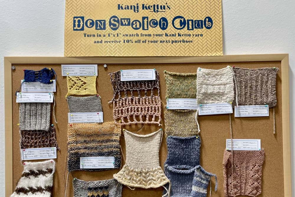 board with swatches 