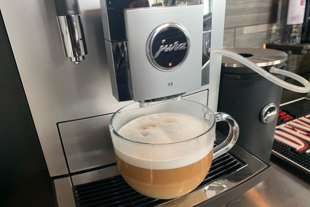 Coffee drink on a machine