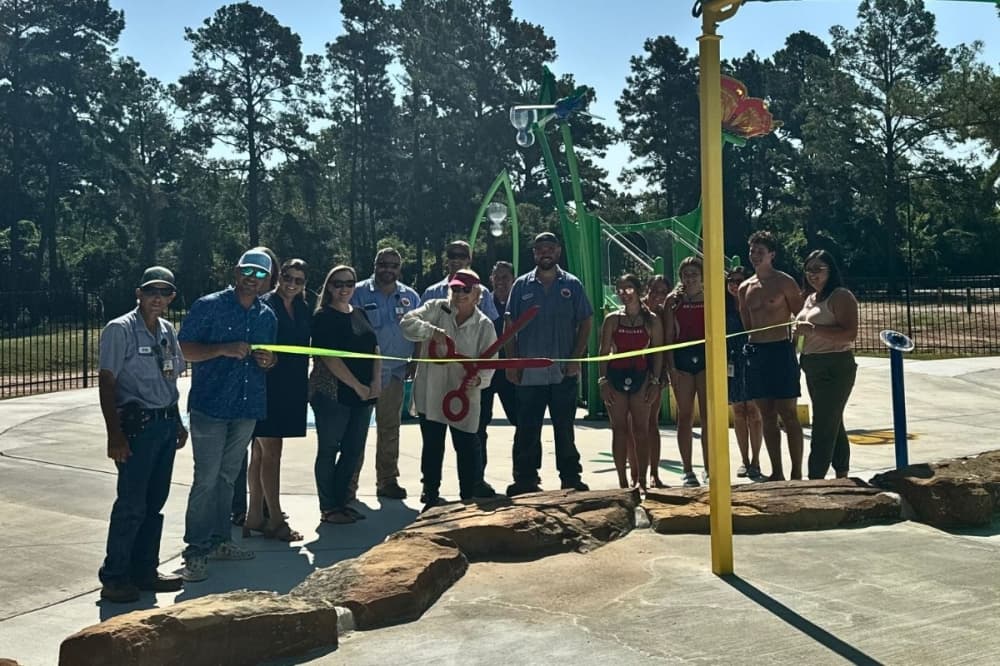 Tomball officials open city’s newest splashpad at Matheson Park