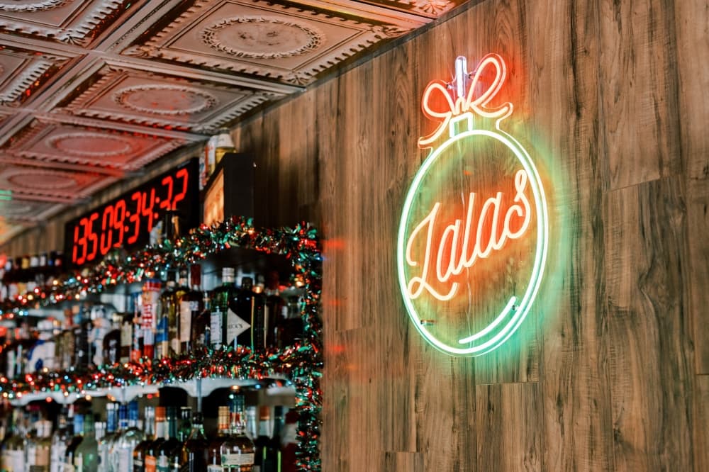 Christmas-themed bar Lala’s Little Nugget is now open in South Austin