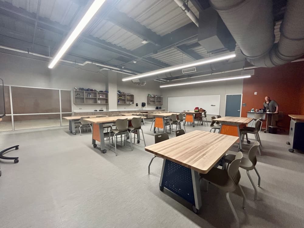 This is one of several classrooms for specialized programs, including entrepreneurship. (Brooke Sjoberg/Community Impact)
