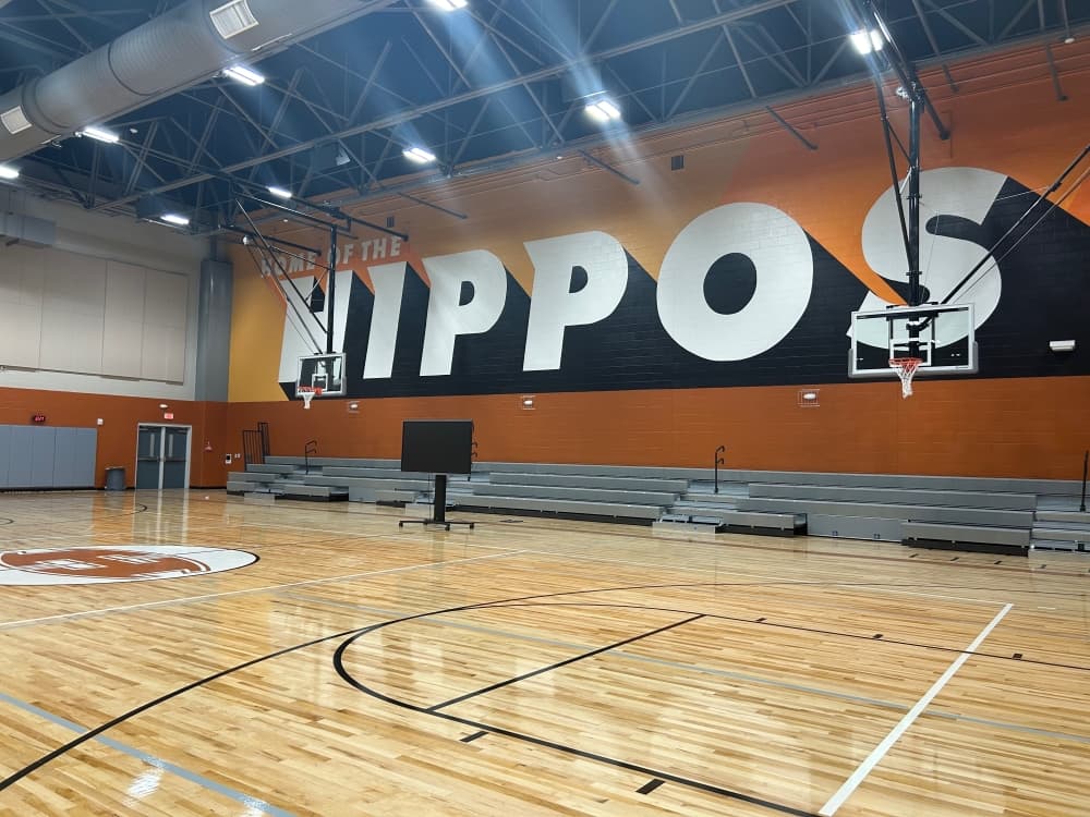 This is the main indoor competition court for the campus. (Brooke Sjoberg/Community Impact)