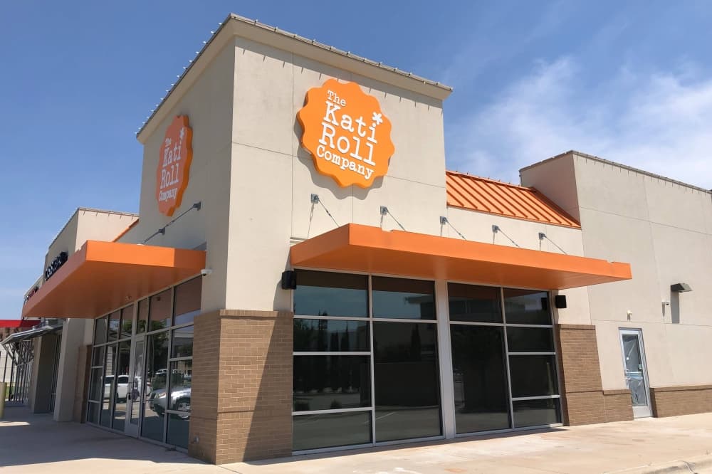 Indian street food served at The Kati Roll Company in Plano