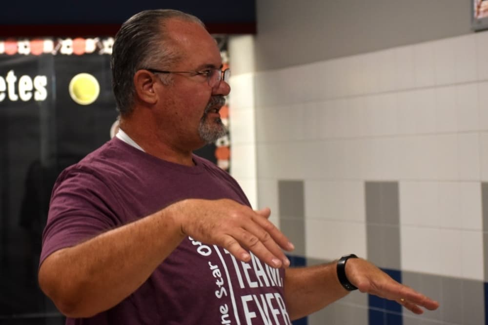 Principal Steve Hurst talking