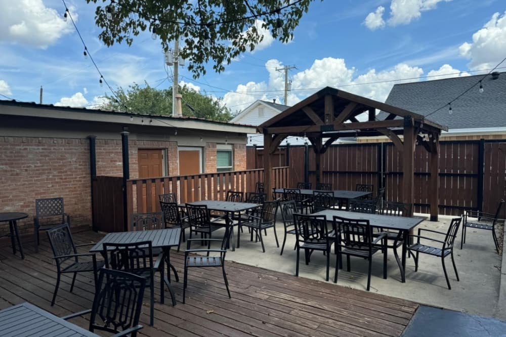 And outdoor patio