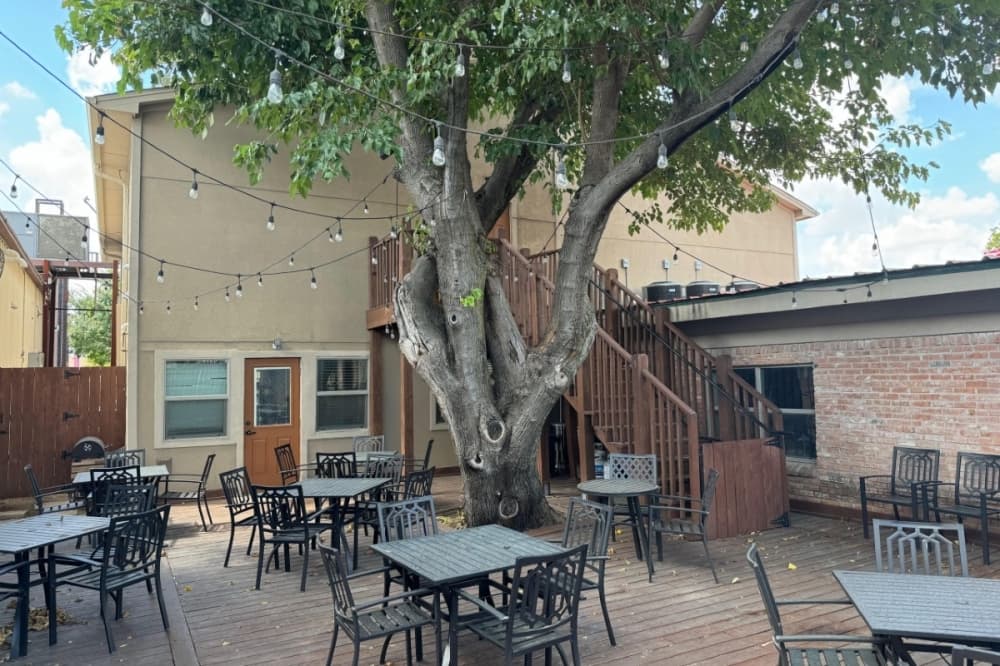 An outdoor patio