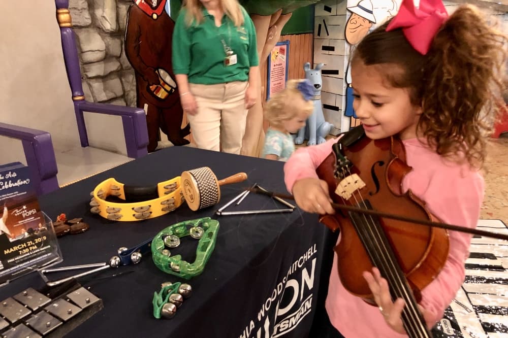 A child with a violin 