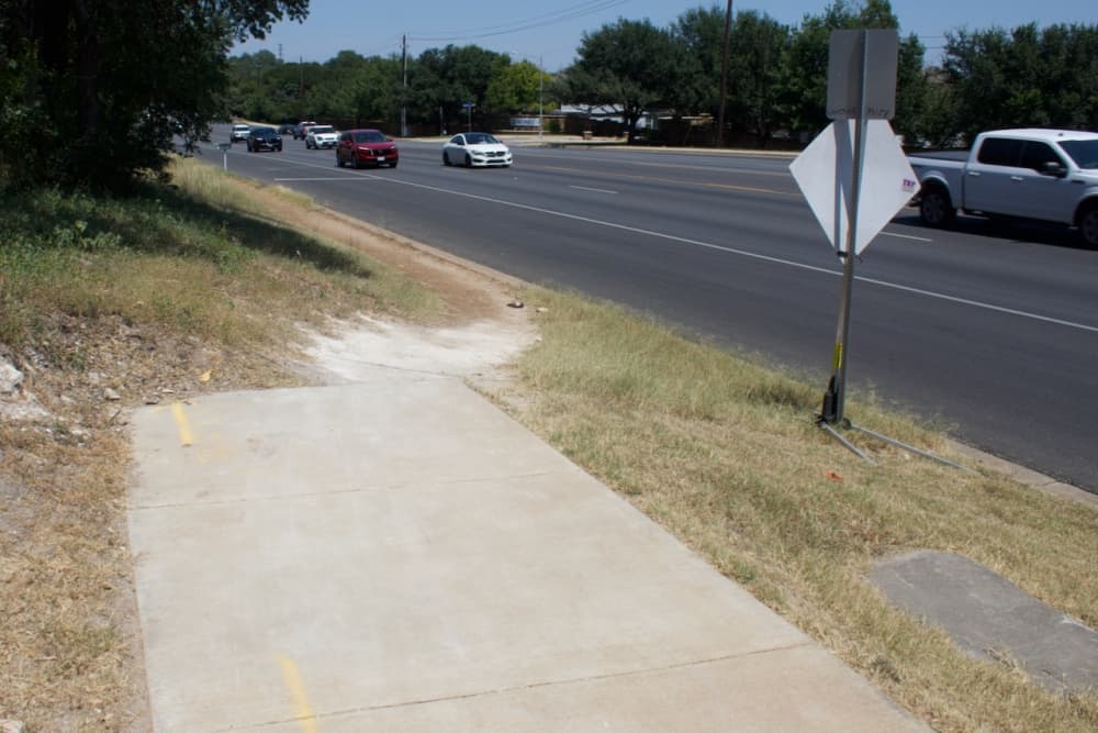 Menchaca Road sidewalk