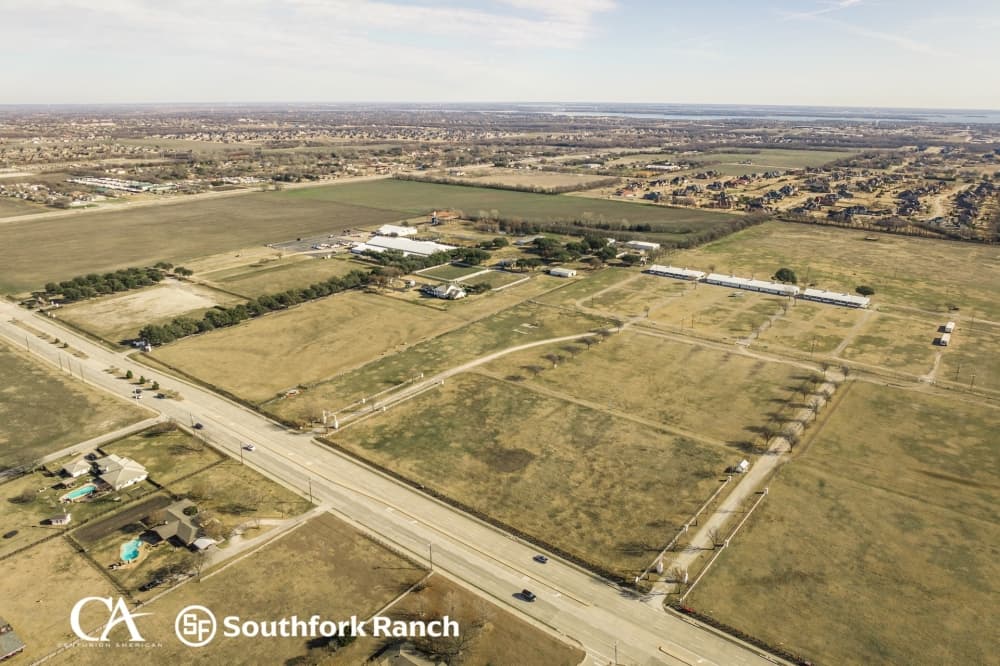 Aerial image of Southfork Ranch in Parker, Texas