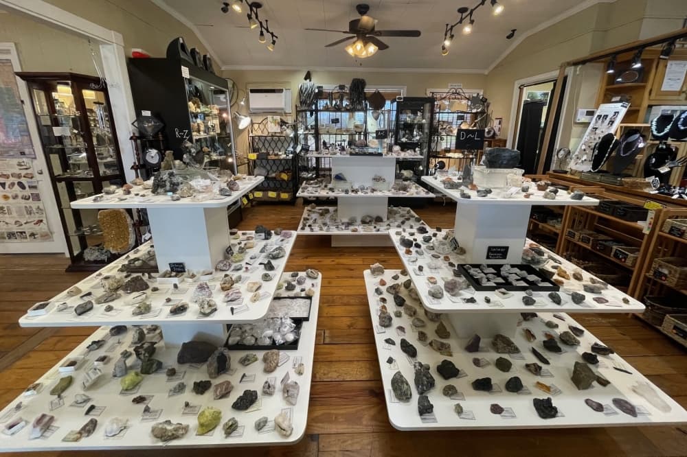 rock shop interior