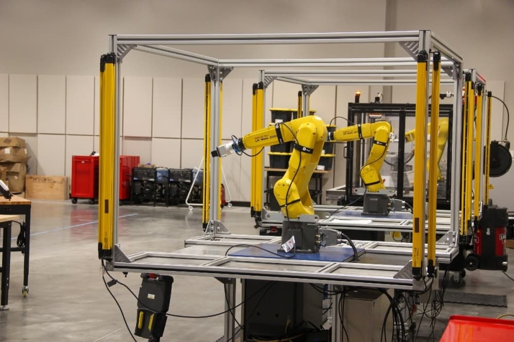 robots in training facility