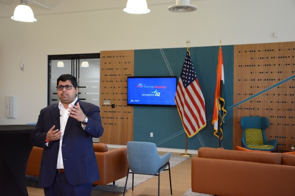 Startup Runway founder and CEO Matesh Nandyala shares nine Indian companies and one from Singapore will be among the first 10 to call Richardson's IQHQ home as part of a partnership between the city and Startup Runway. 