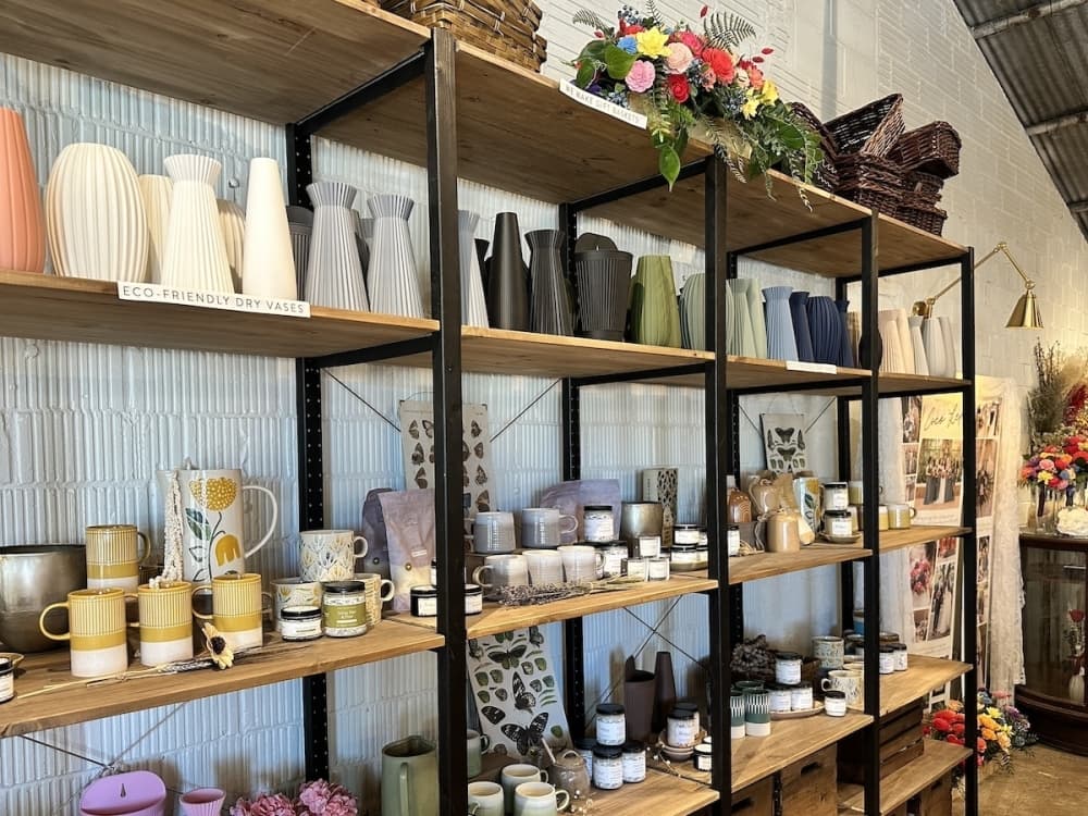 Photo shows 3D printed vases.
