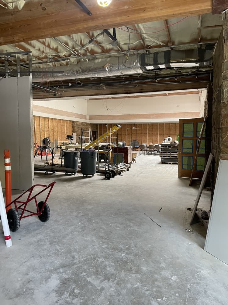 Construction inside a building