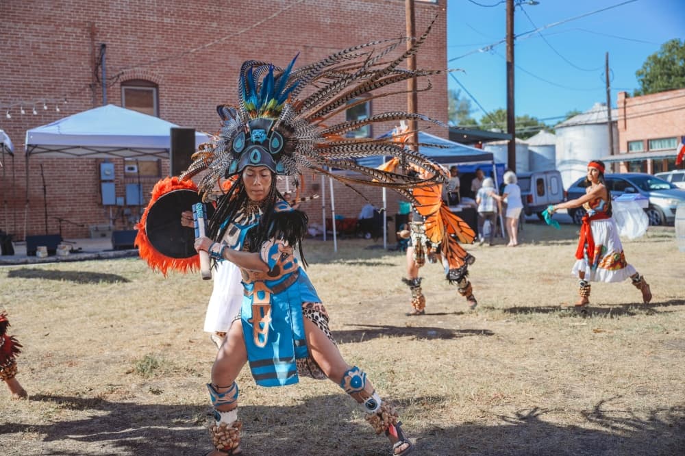 River Appreciation Weekend in Martindale will have performances by local Aztec dance groups. (Courtesy Christopher Paul Cardoza)