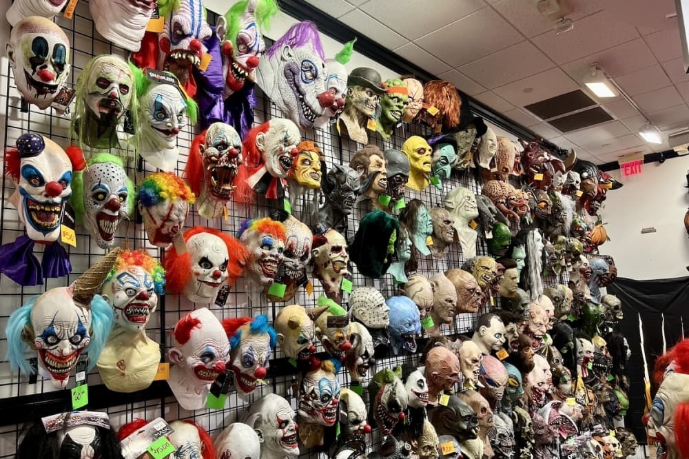 Image shows horror masks