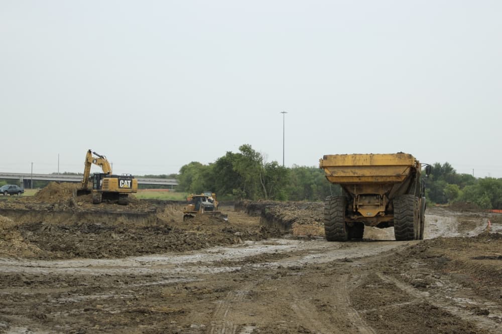 Construction is four months into an overall 12-month infrastructure plan, Wilks Development CEO Kyle Wilks said. (Alex Reece/Community Impact) 
