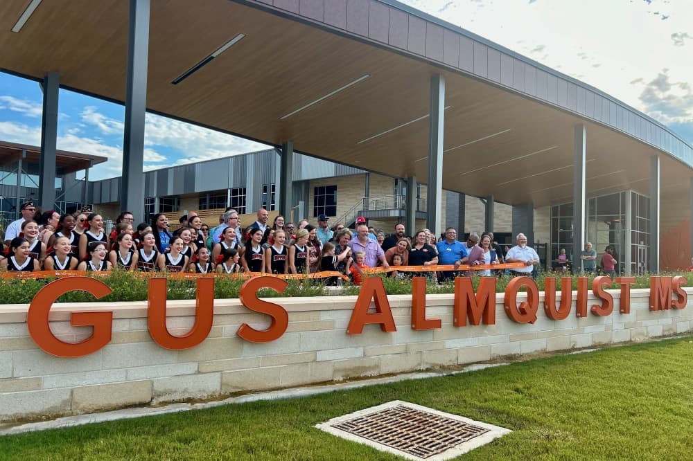Hutto ISD officially opens Gus Almquist Middle School with ribbon-cutting