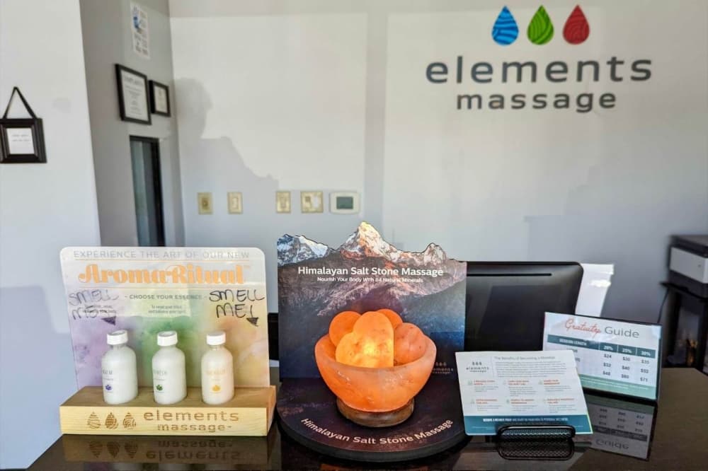 photo of massage add-on options. 
