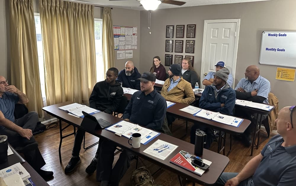 Aire Serv meets regularly as a team to discuss major updates. 