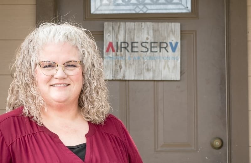 Aire Serv Office Manager Candi Baines is proud of the work she does to serve customers and fellow colleagues. 