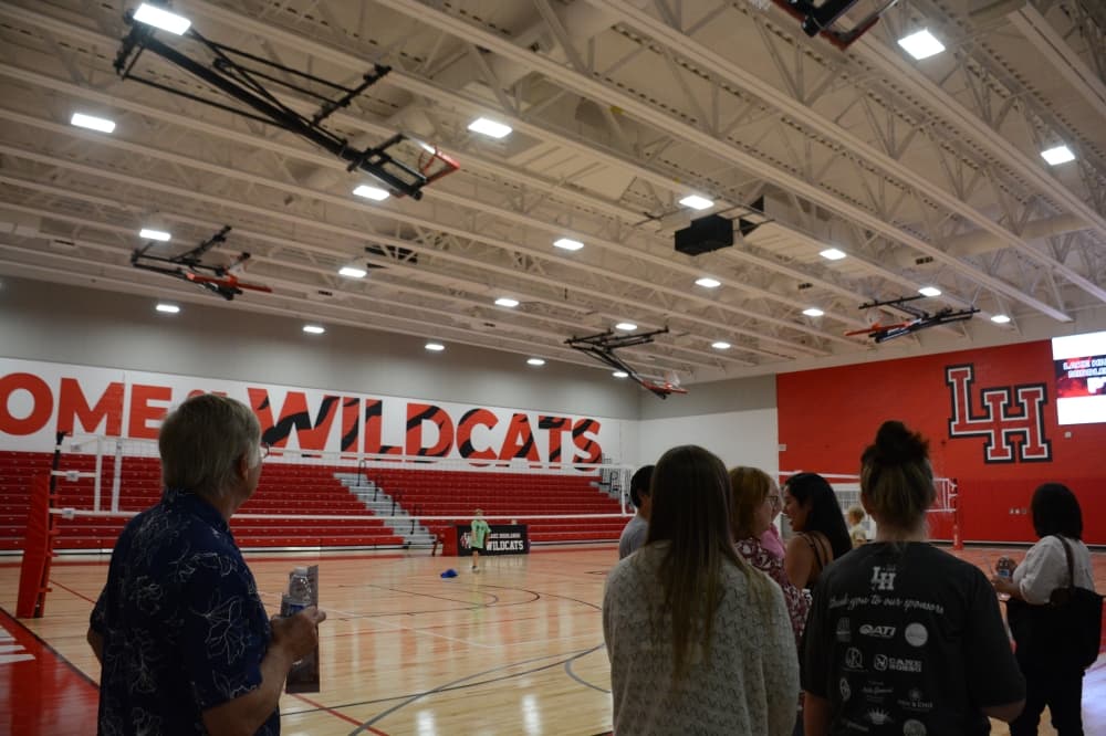 The cost to build a new Lake Highlands Middle School was $81.2 million and included athletic facilities, such as a new gymnasium. 