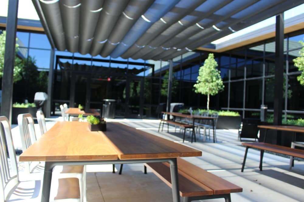 Celina police HQ courtyard