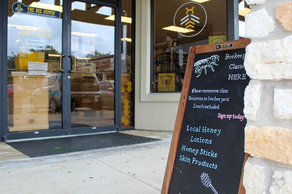 An image of the signage outside the front of the store. 