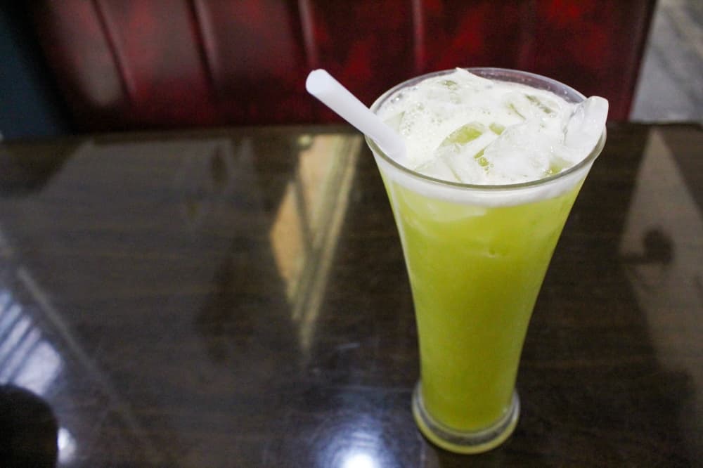 An image of the restaurant's fresh sugarcane juice. 