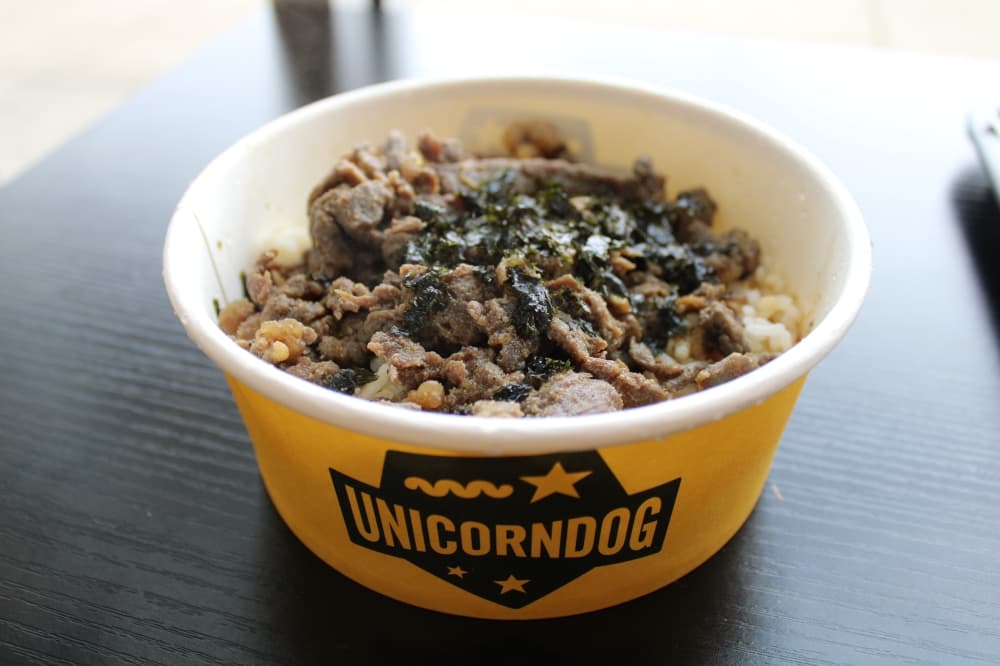 Bulgogi rice bowl from Unicorndog. 