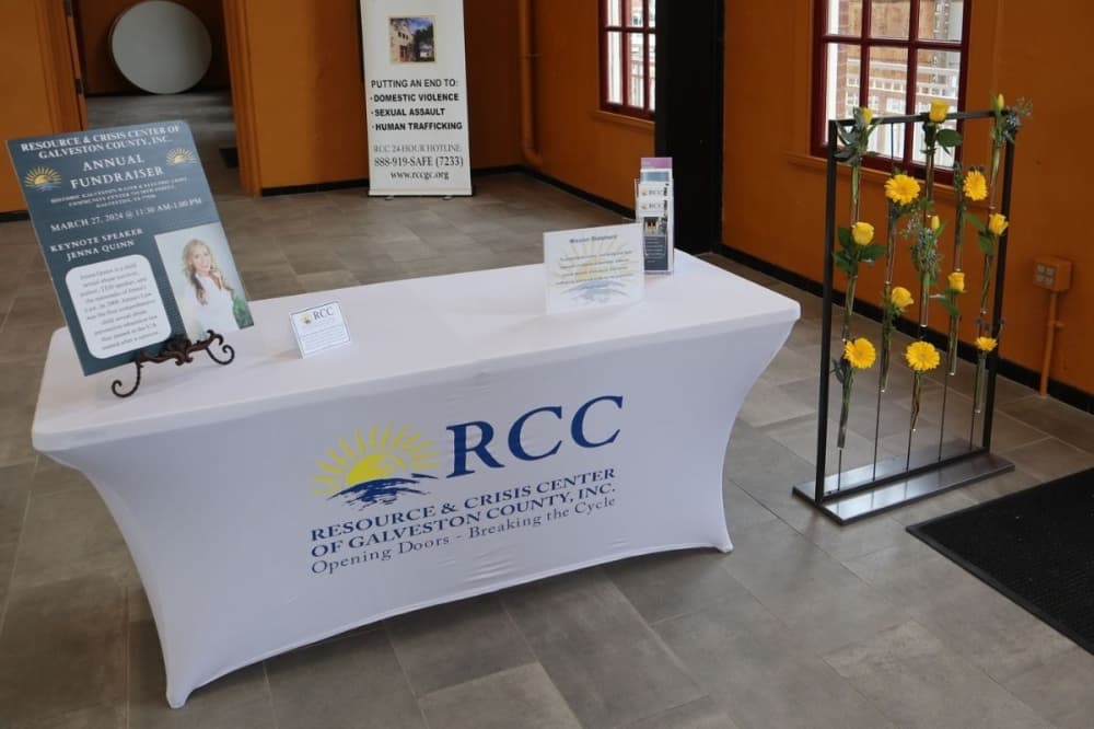 The RCCGC does outreach presentations at churches, libraries and community affair to help prevent domestic violence and abuse. (Courtesy Resource & Crisis Center of Galveston County)
