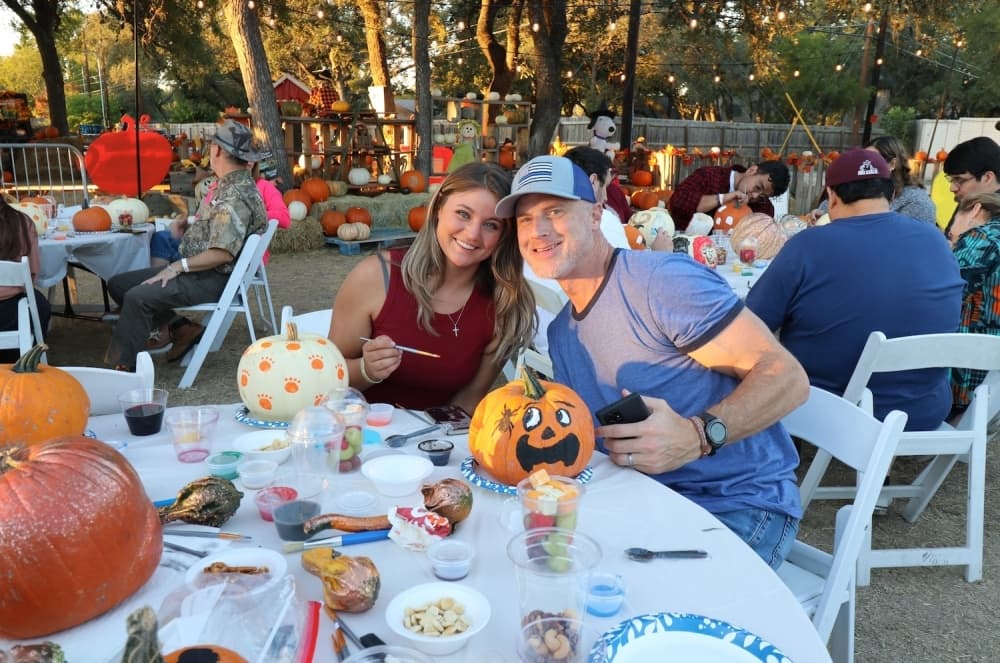 Image shows pumpkin painting