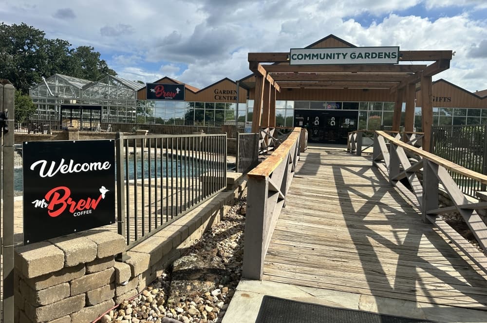 An image of the entrance to Mr. Brew at Community Gardens. 